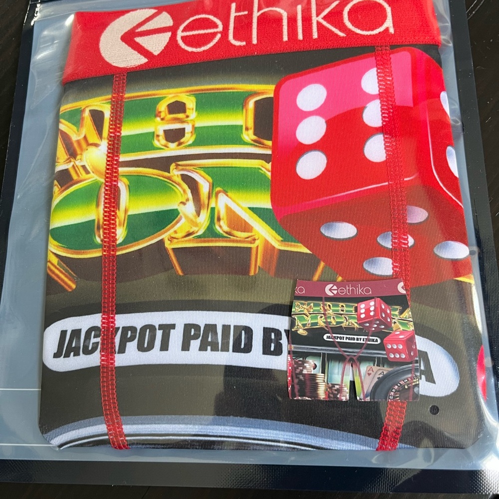 ethika Mid Fit Boxer Briefs - Black with White Waistband